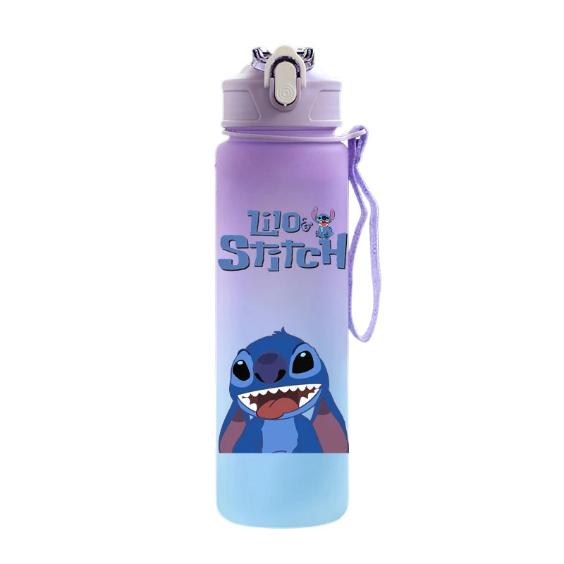 🌺 Garrafa Disney Stitch 750ml | Squeeze Infantil e Esportiva Portátil