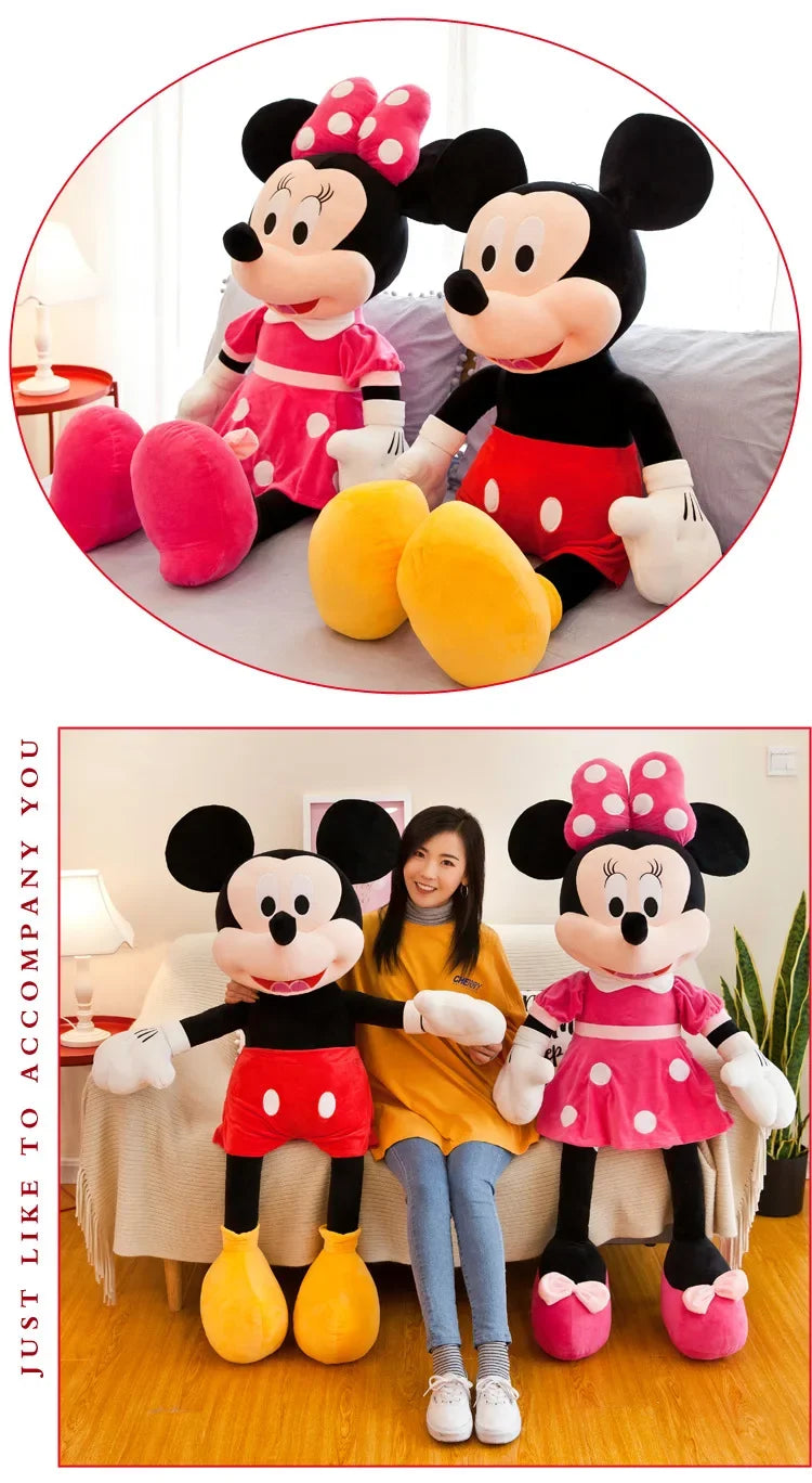 Pelúcia Disney – Mickey e Minnie Kawaii | Bonecos de Pelúcia Macios