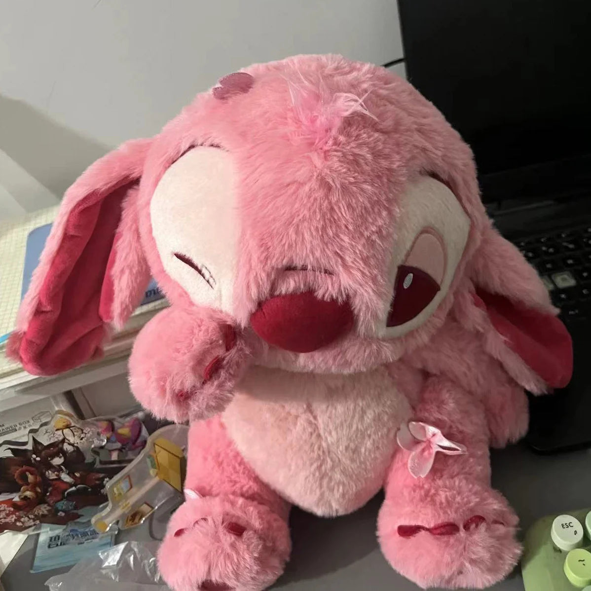 🌸 Pelúcia Stitch Rosa Sakura | Almofada Kawaii Macia – Disney Lilo & Stitch