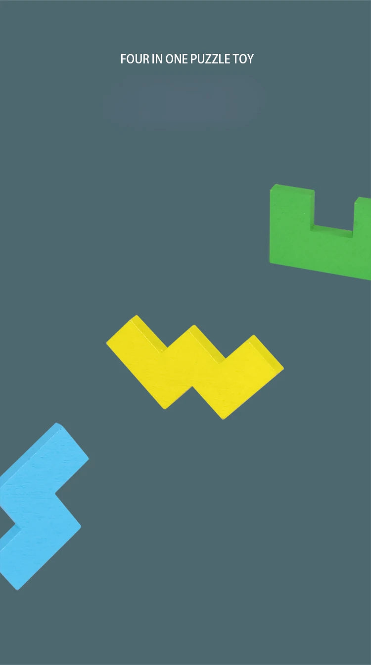 🧩 Quebra-Cabeça Montessori 4 em 1 | Tangram de Madeira Educativo Infantil