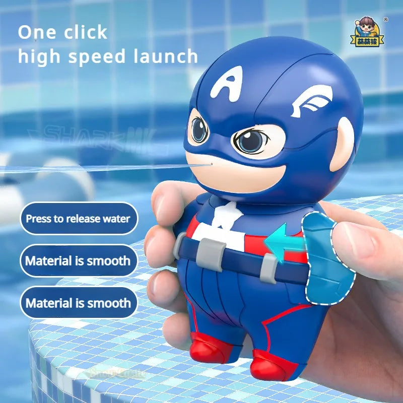 🦸 Pistola de Água Infantil Marvel | Brinquedo Divertido de Super-Heróis para Praia e Banho