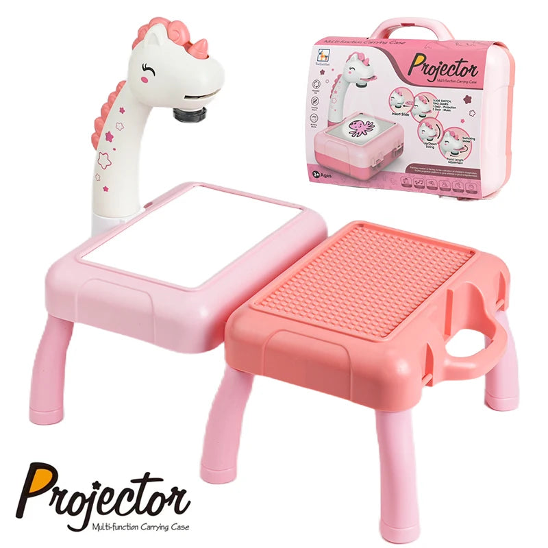 🎨 Projetor de Desenho Infantil | Brinquedo Educativo com Quadro de Escrita