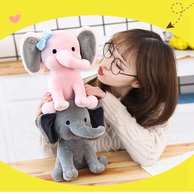 🐘 Pelúcia Elefante Cinza  | Travesseiro de Pelúcia Fofo e Decorativo