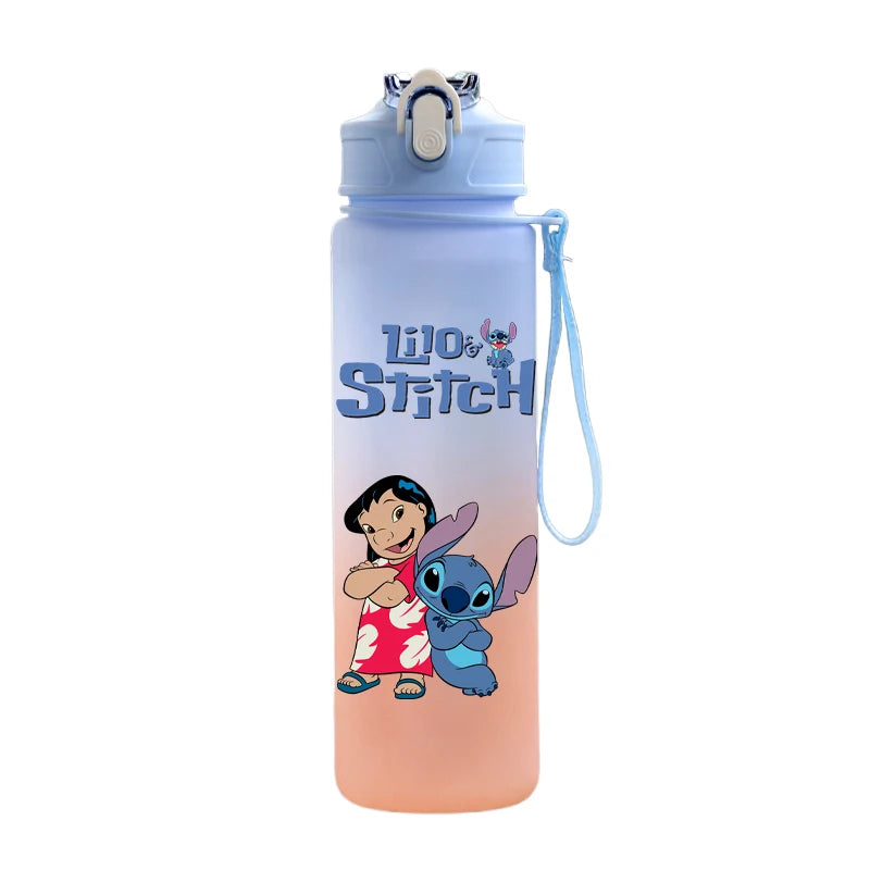 🌺 Garrafa Disney Stitch 750ml | Squeeze Infantil e Esportiva Portátil