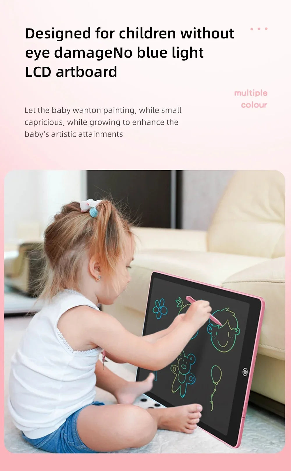 🖊️ Quadro de Desenho LCD 16” | Tablet Colorido Infantil para Desenho e Anotações