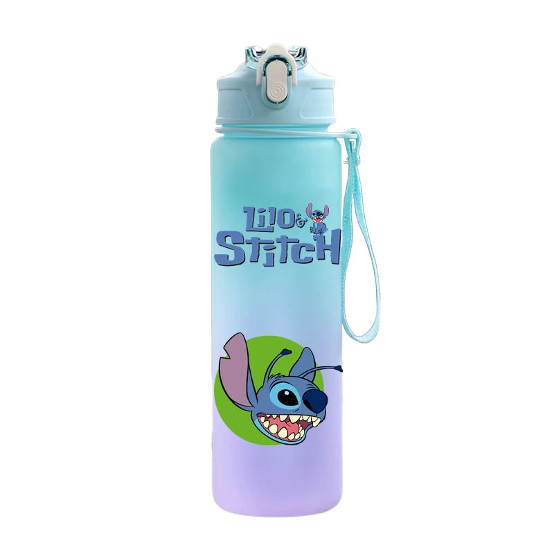 🌺 Garrafa Disney Stitch 750ml | Squeeze Infantil e Esportiva Portátil