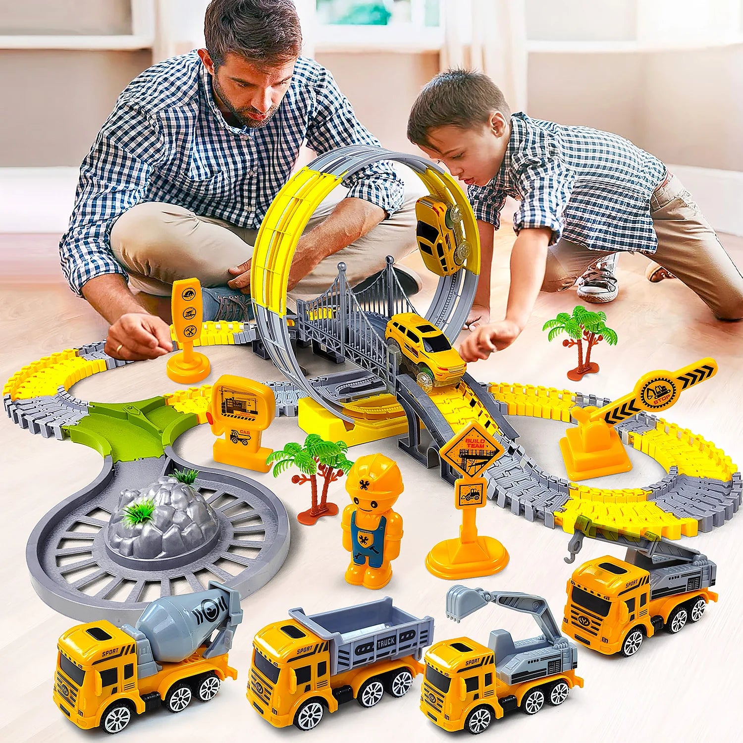 🚂 Brinquedo de Trilha com Carros e Trem Elétrico | Pista Educativa Infantil
