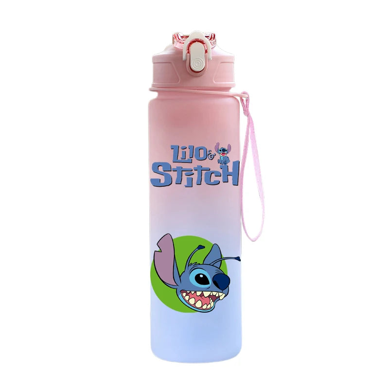 🌺 Garrafa Disney Stitch 750ml | Squeeze Infantil e Esportiva Portátil