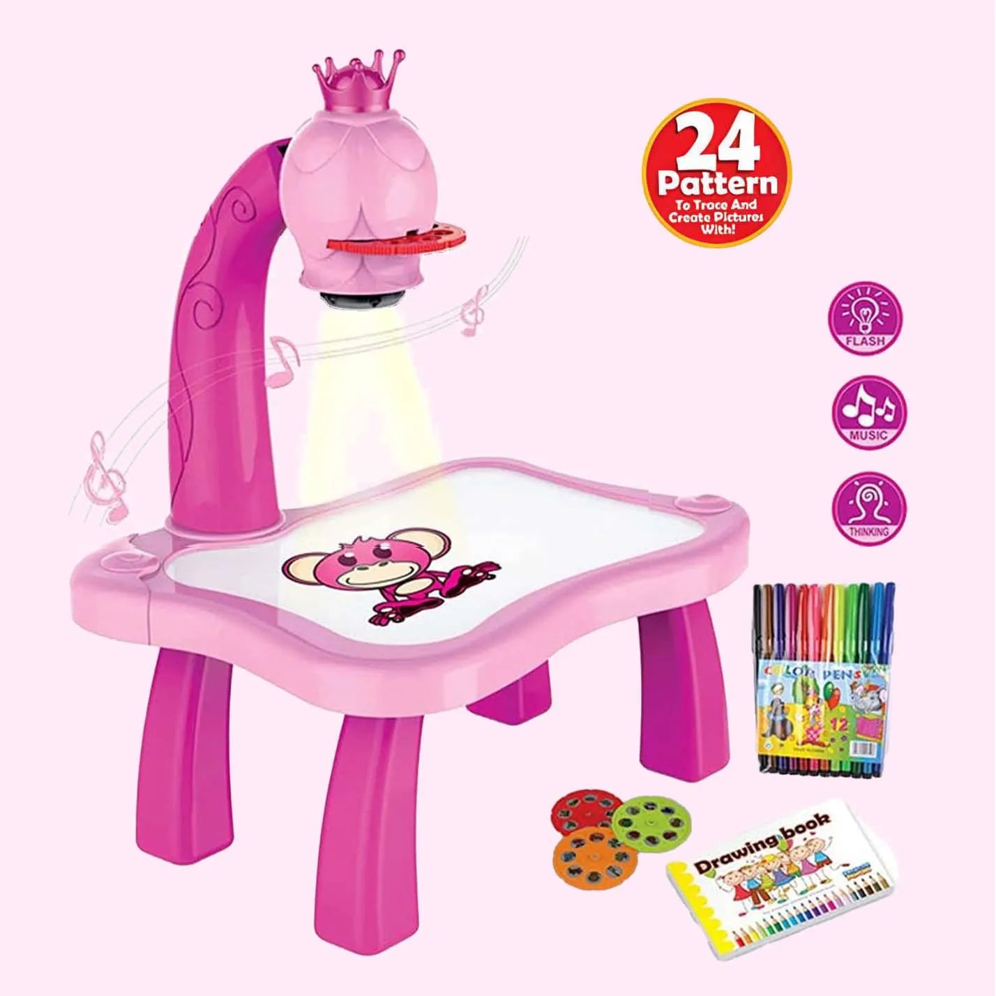 🎨 Projetor de Desenho Infantil | Brinquedo Educativo com Quadro de Escrita