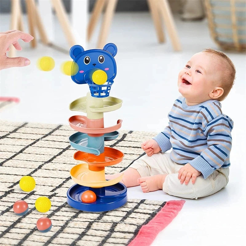 🎡 Torre de Bolinhas Montessori | Brinquedo Educativo de Coordenação e Habilidade