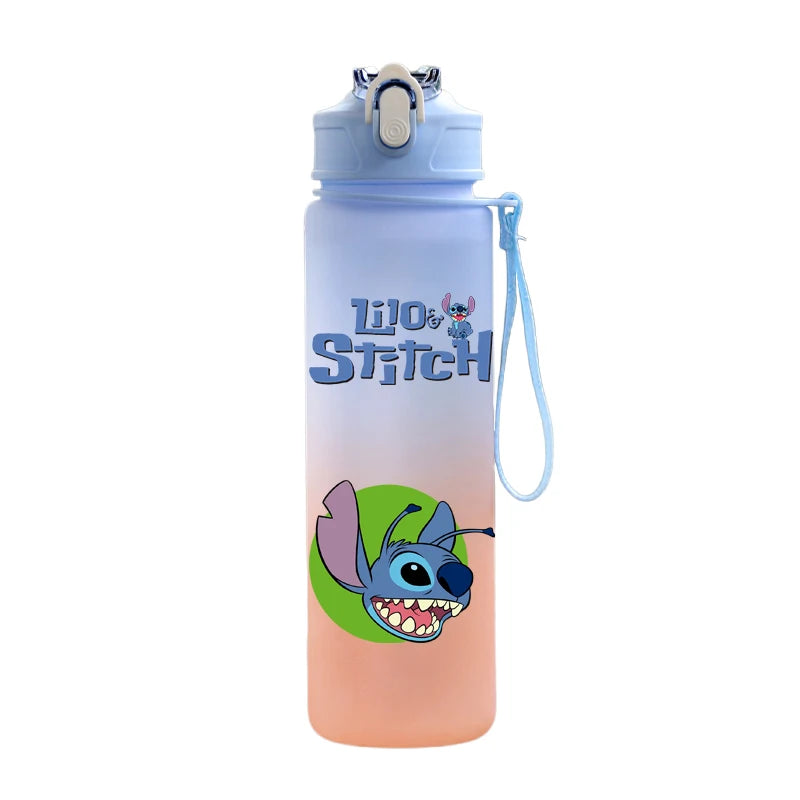 🌺 Garrafa Disney Stitch 750ml | Squeeze Infantil e Esportiva Portátil