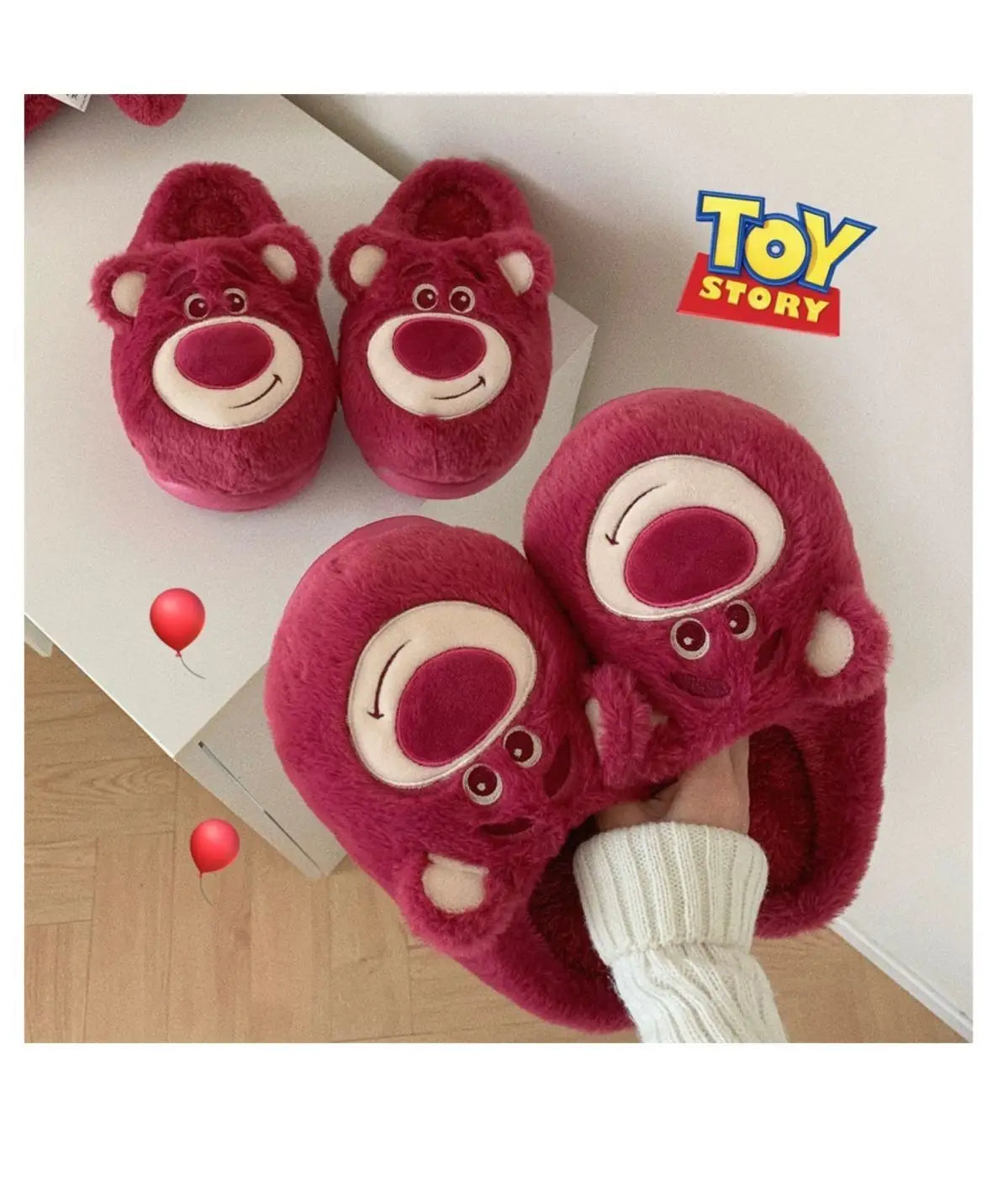 Pantufa de Algodão Lotso Disney – Unissex, Macio, Antiderrapante e Aconchegante