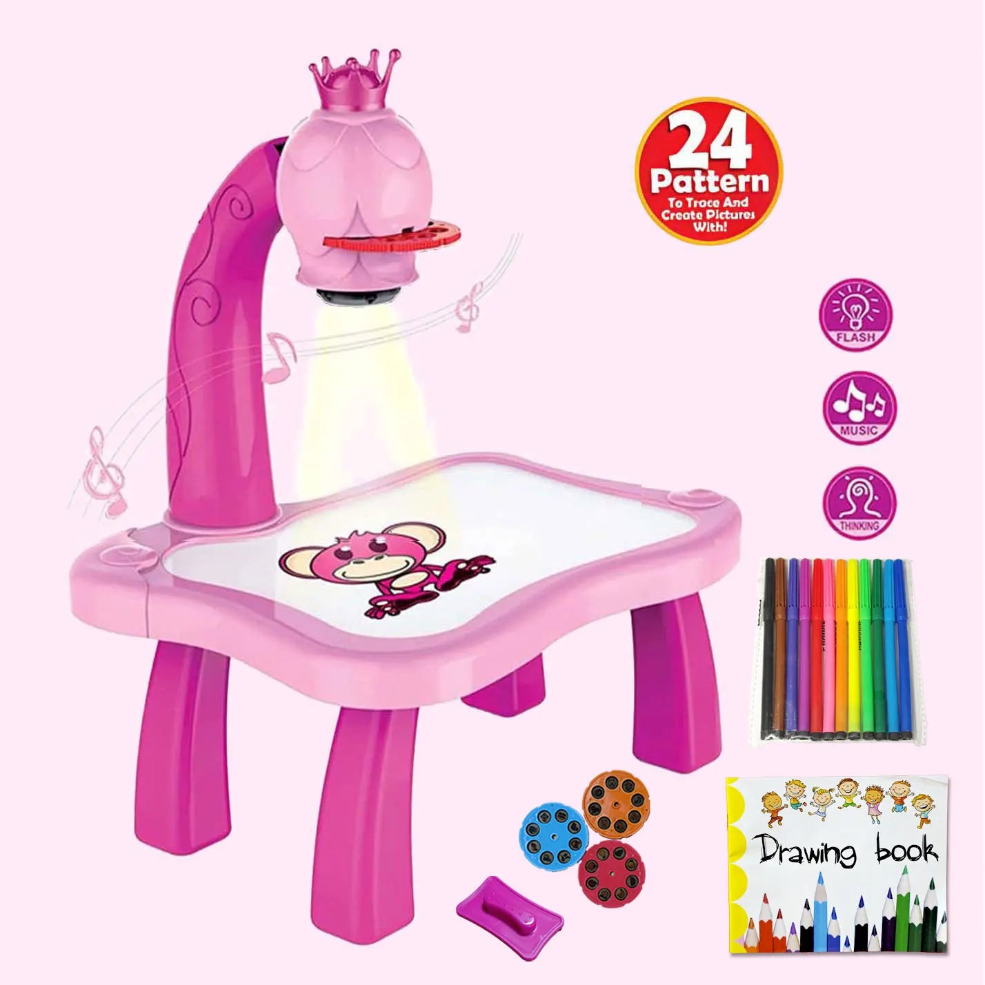 🎨 Projetor de Desenho Infantil | Brinquedo Educativo com Quadro de Escrita