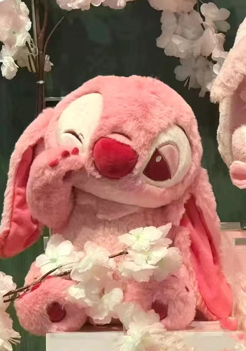 🌸 Pelúcia Stitch Rosa Sakura | Almofada Kawaii Macia – Disney Lilo & Stitch
