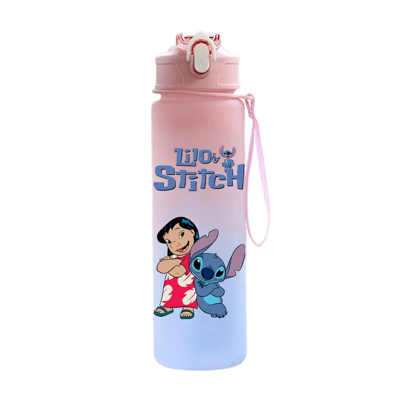 🌺 Garrafa Disney Stitch 750ml | Squeeze Infantil e Esportiva Portátil