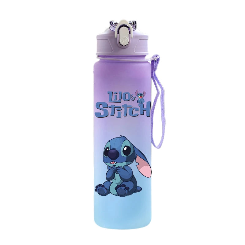 🌺 Garrafa Disney Stitch 750ml | Squeeze Infantil e Esportiva Portátil