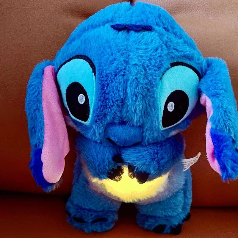 🌺 Pelúcia Stitch Musical com Luz | Brinquedo Infantil Kawaii para Dormir
