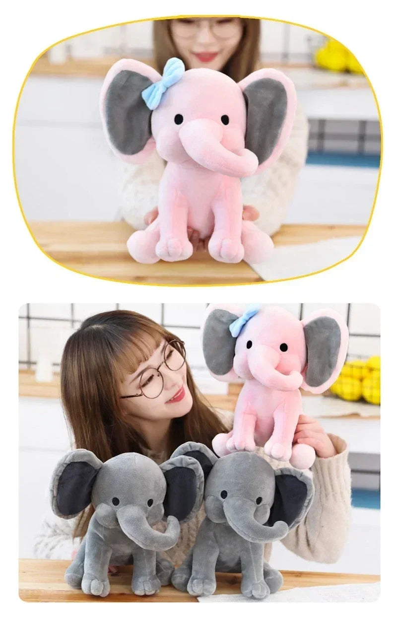 🐘 Pelúcia Elefante Cinza  | Travesseiro de Pelúcia Fofo e Decorativo