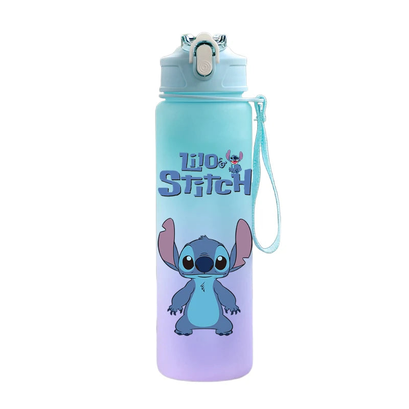🌺 Garrafa Disney Stitch 750ml | Squeeze Infantil e Esportiva Portátil