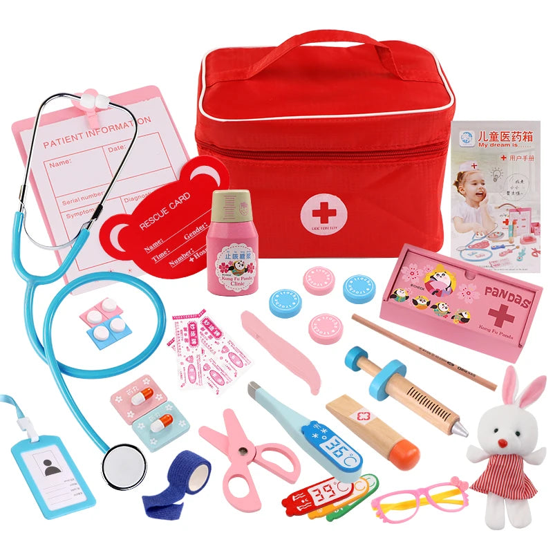 Brinquedo de Médico e Dentista em Madeira – Jogo Educativo Infantil