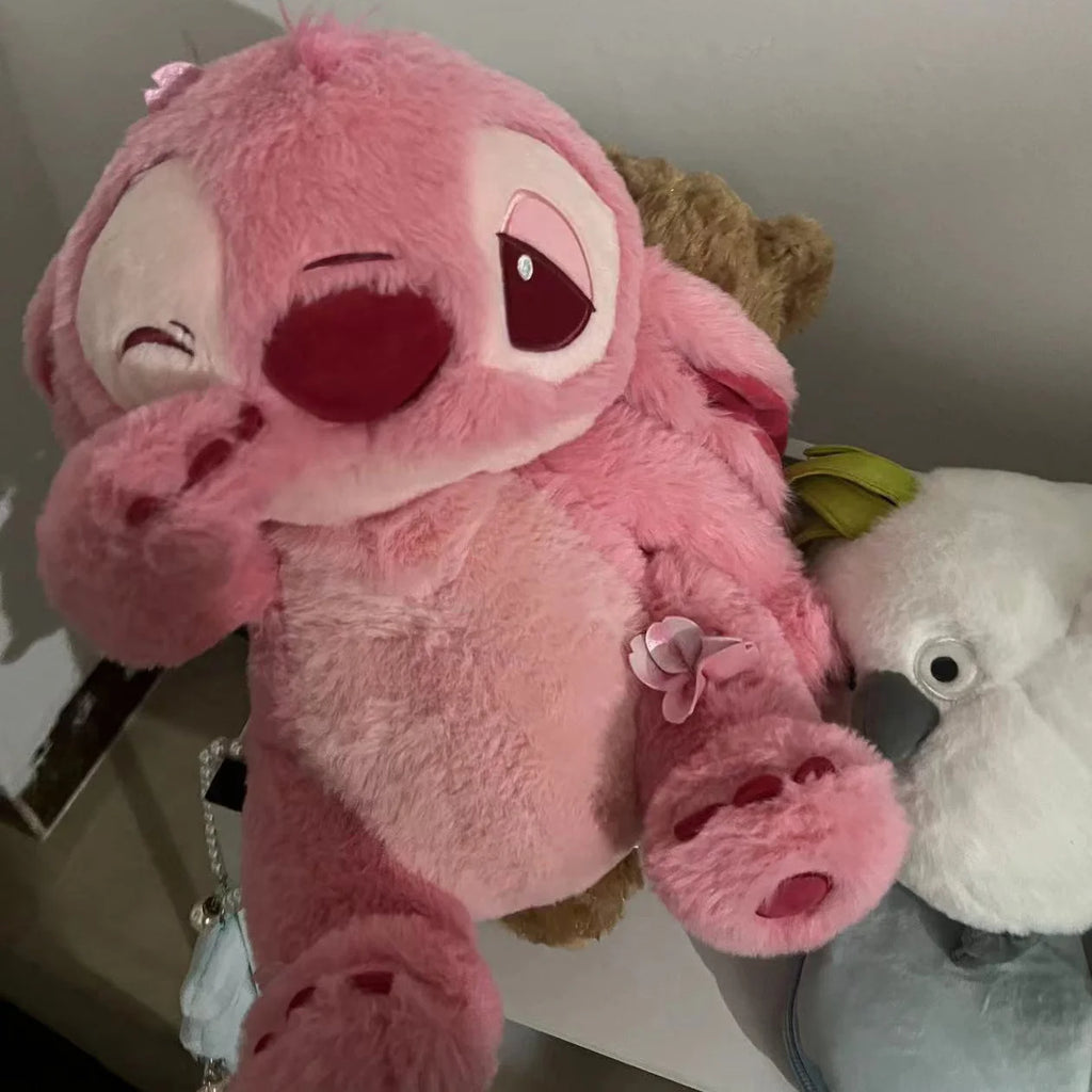 🌸 Pelúcia Stitch Rosa Sakura | Almofada Kawaii Macia – Disney Lilo & Stitch