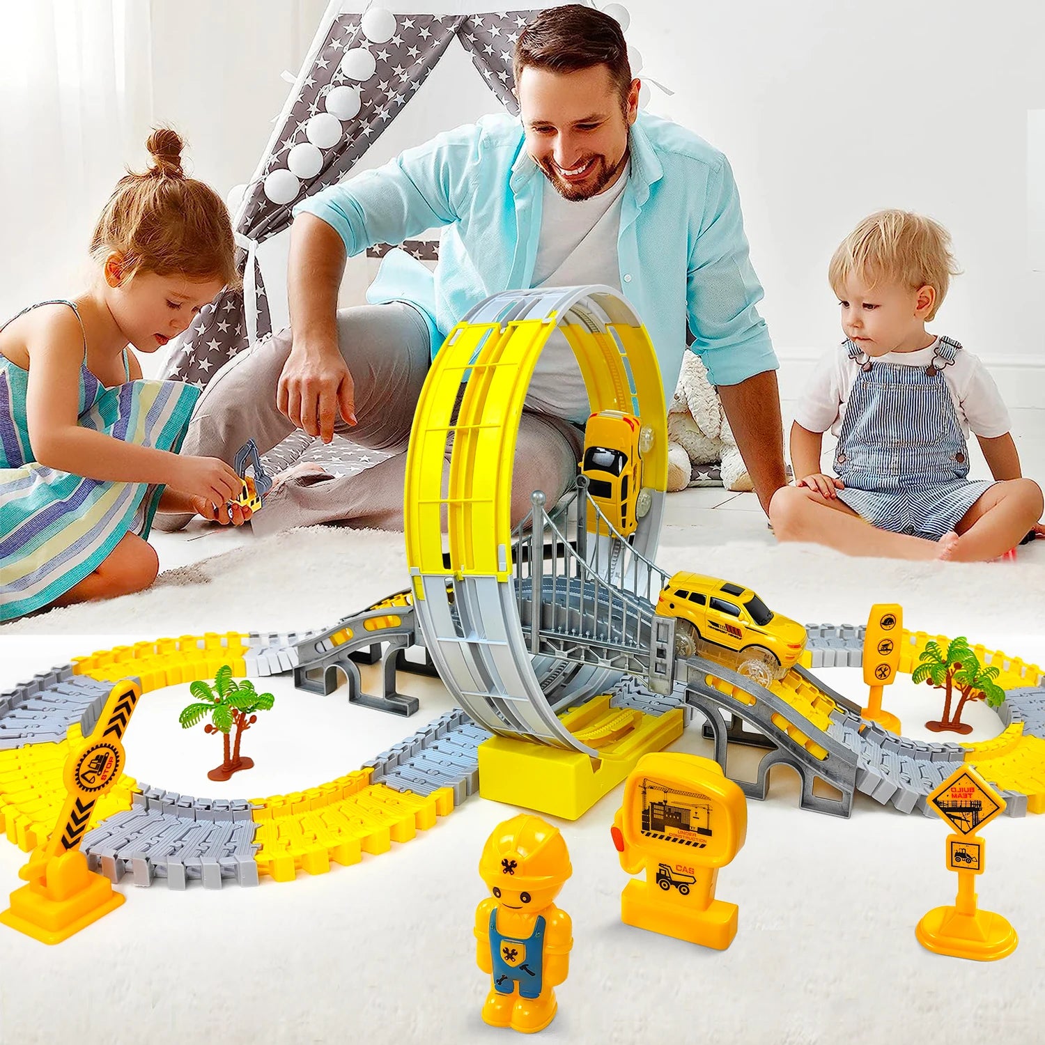 🚂 Brinquedo de Trilha com Carros e Trem Elétrico | Pista Educativa Infantil