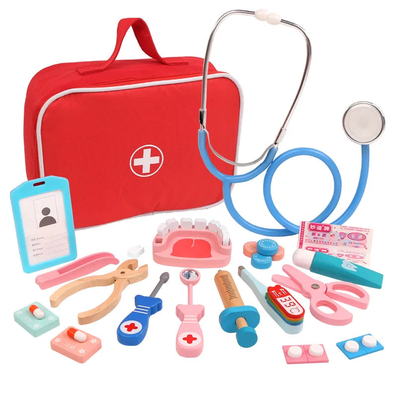 Brinquedo de Médico e Dentista em Madeira – Jogo Educativo Infantil