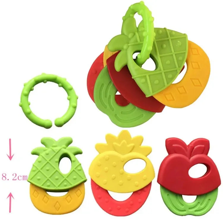 Mordedor de Silicone em Formato de Fruta 🍓