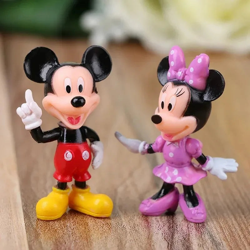 Conjunto com 6 Figuras Mickey e Minnie – Bonecos em PVC