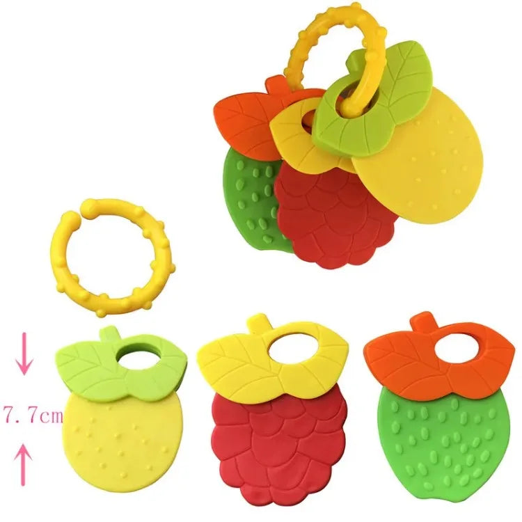 Mordedor de Silicone em Formato de Fruta 🍓