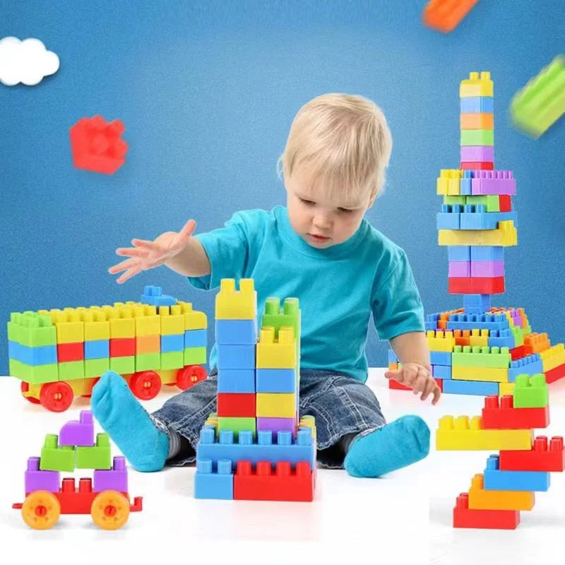 🧩 Blocos de Montar 130 Peças | Brinquedo Educativo Infantil de Partículas Grandes