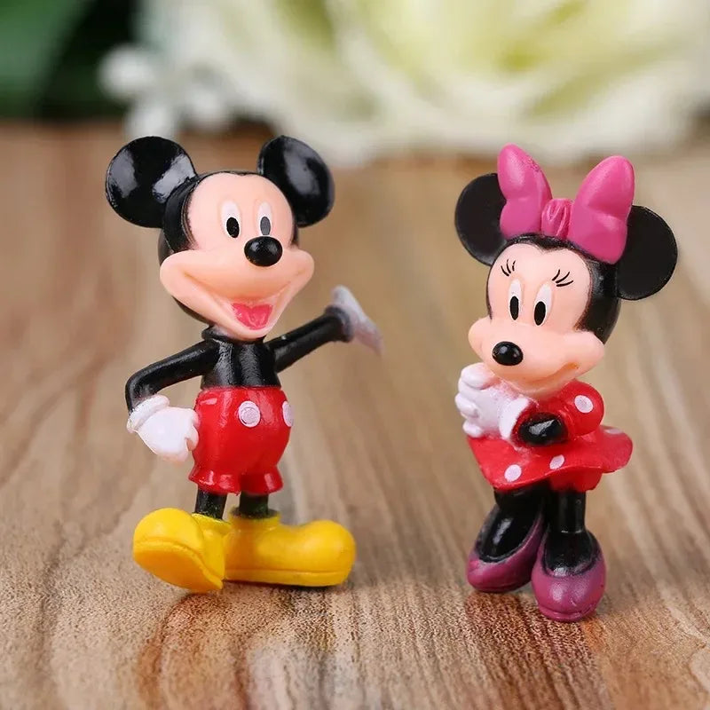 Conjunto com 6 Figuras Mickey e Minnie – Bonecos em PVC
