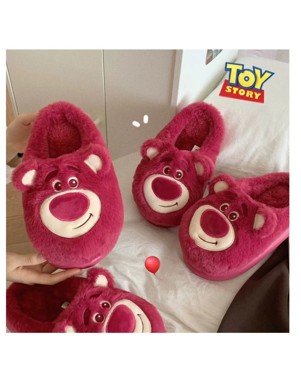 Pantufa de Algodão Lotso Disney – Unissex, Macio, Antiderrapante e Aconchegante