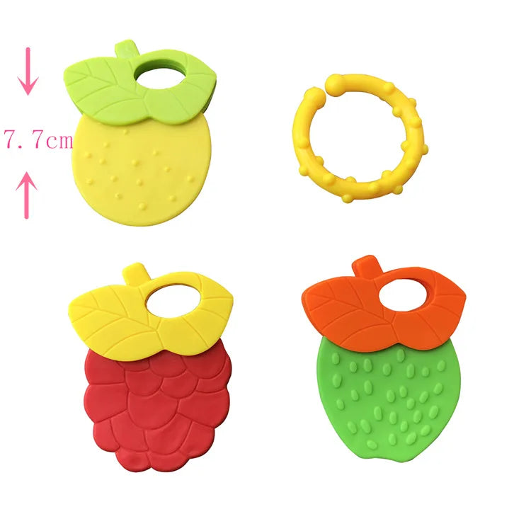Mordedor de Silicone em Formato de Fruta 🍓