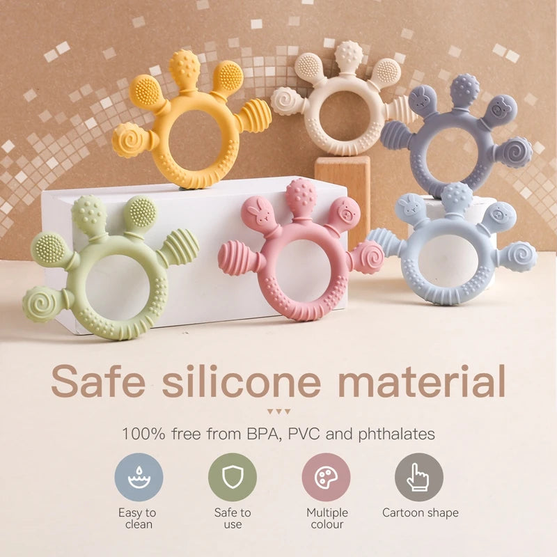 Mordedor de Silicone em Formato de Animal 🍼