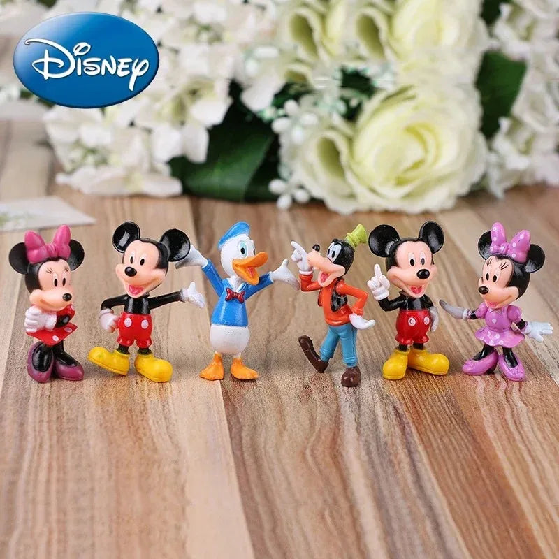 Conjunto com 6 Figuras Mickey e Minnie – Bonecos em PVC