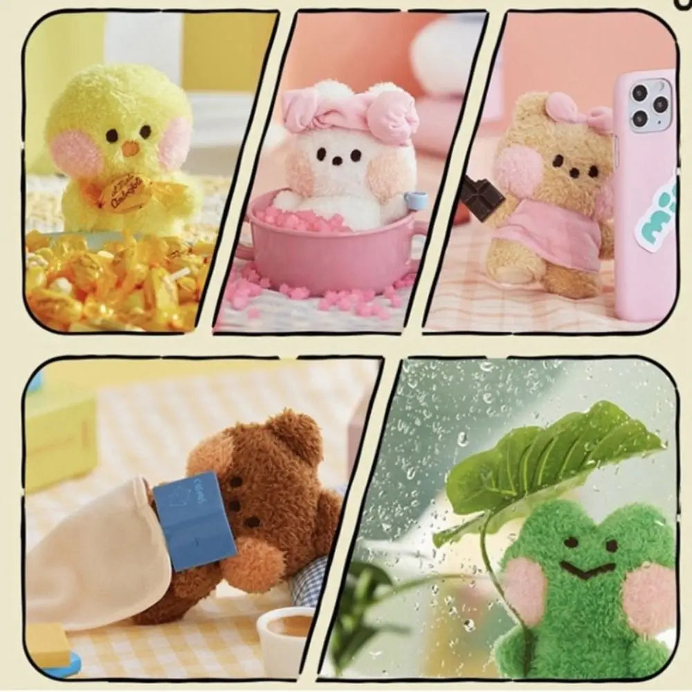 🍞✨ Pelúcias Pãozinho | Ursinho e Coelhinho – Chaveiro Kawaii de Pelúcia