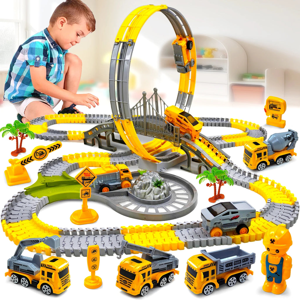🚂 Brinquedo de Trilha com Carros e Trem Elétrico | Pista Educativa Infantil